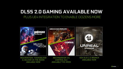 英偉達(dá)發(fā)布AI抗鋸齒DLSS 2.0 游戲性能大提升，推動(dòng)游戲開(kāi)發(fā)創(chuàng)新